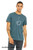 Aha! t shirt minimalist realization face graphic simple expression tee on heather deep teal tee.
