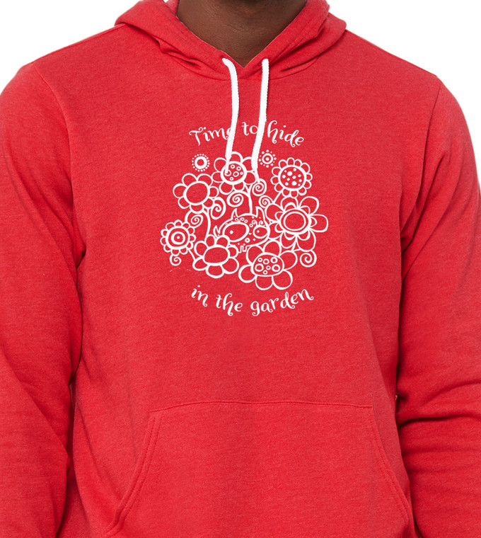 Close-up of hidden monster illustration tucked inside decorative flowers.