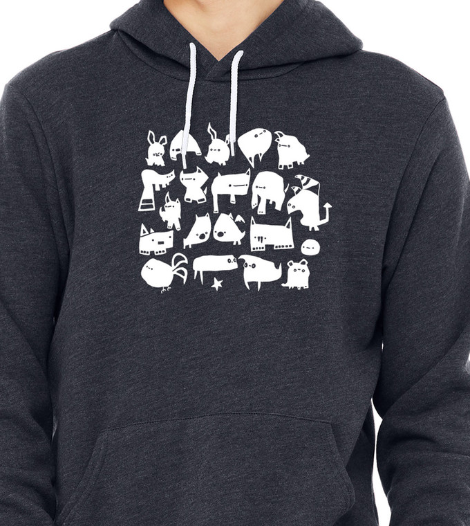 Close-up of Be Good Monster character illustrations grouped together.
