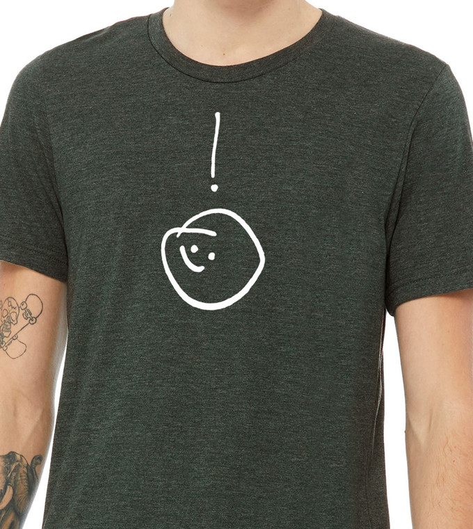 Close up of aha t shirt minimalist realization face graphic simple expression tee.