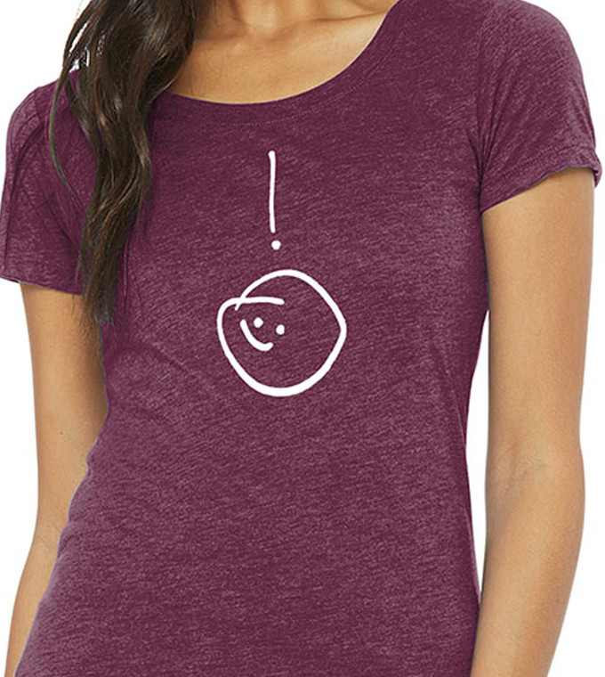 Close up of aha t shirt minimalist realization face graphic simple expression tee.