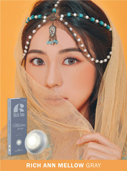 First main Image of Rich Ann Mellow Gray 1Day (6pcs) Color Contacts