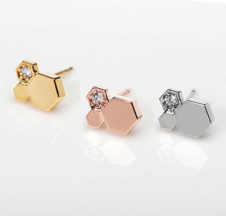 925 Silver Chaumet Hexagon Cubic Earring (Celebrity Style)Wearing Song Hye-Kyo 925 Silver Chaumet Hexagon Cubic Earring (Celebrity Style)Wearing Song Hye-Kyo