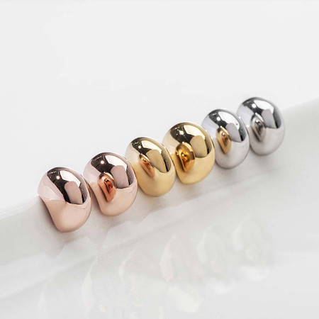 925 Silver Volume Half Moon Earring   925 Silver Volume Half Moon Earring