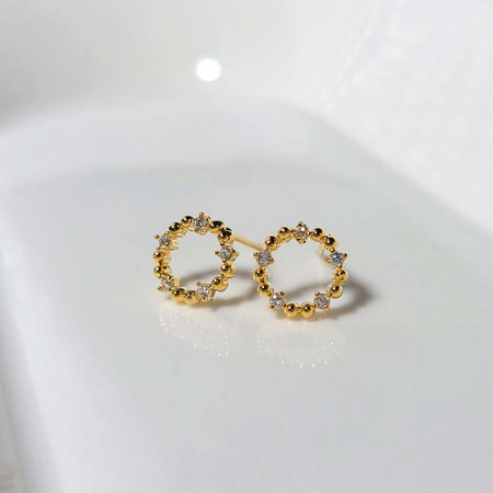 925 Silver Daily Cubic Ball One Earring   925 Silver Daily Cubic Ball One Earring