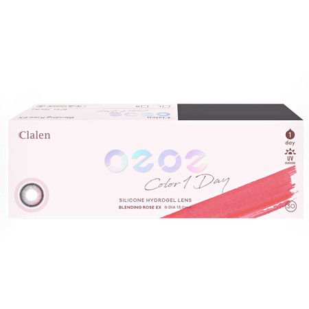 Clalen O2O2 Color 1day Blending Rose Ex (30pcs) (Silicone Hydrogel Lenses) Contact Lenses Main Image