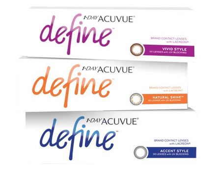 Acuvue 1day New Define (30pcs) Natural Shine, Vivid Style, Accent Style Prescription Colored Contacts Main
