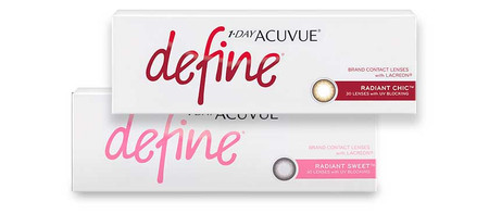 Acuvue 1day New Define (30pcs) Radiant Sweet, Radiant Chic Prescription Colored Contacts Main Acuvue 1day New Define (30pcs) Radiant Sweet, Radiant Chic Prescription Colored Contacts Main