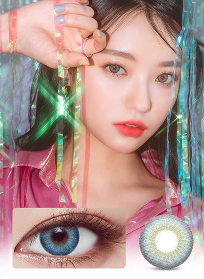 Blendy Blue (2pcs) (Silicone Hydrogel) Prescription Colored Contacts Main Image

