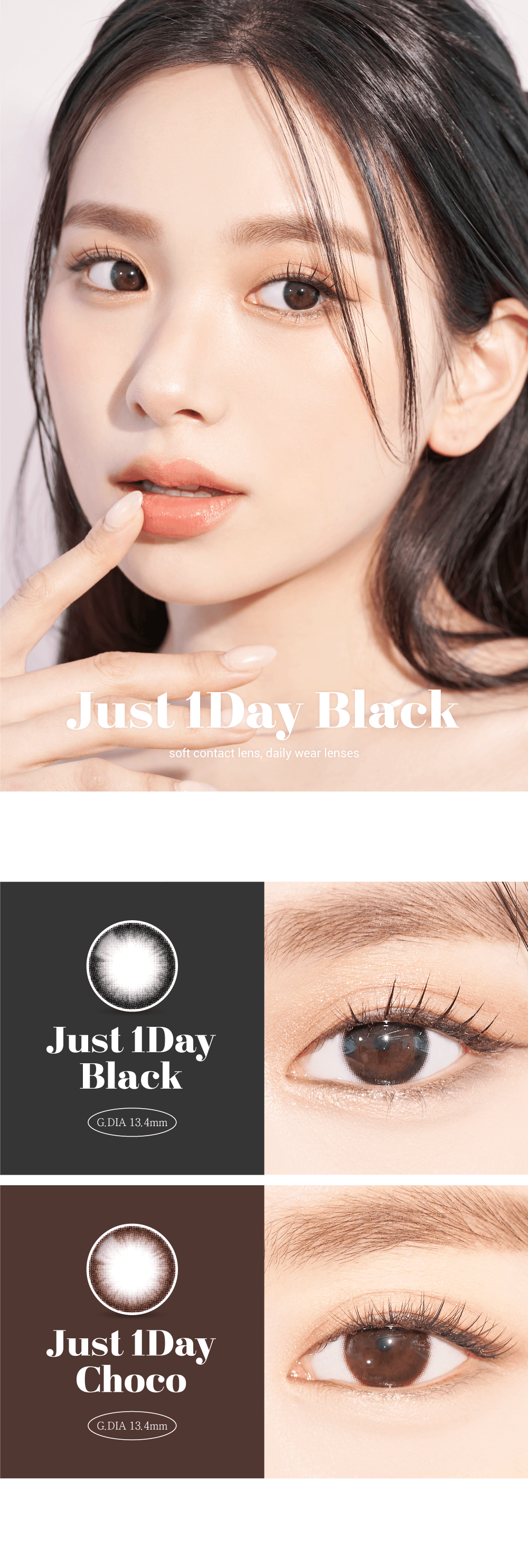 Sixth description images of Just Black (10pcs) Colored Contacts Lenses