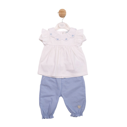 MINTINI - TOP & TORUSERS - BLUE/WHITE - MB7051