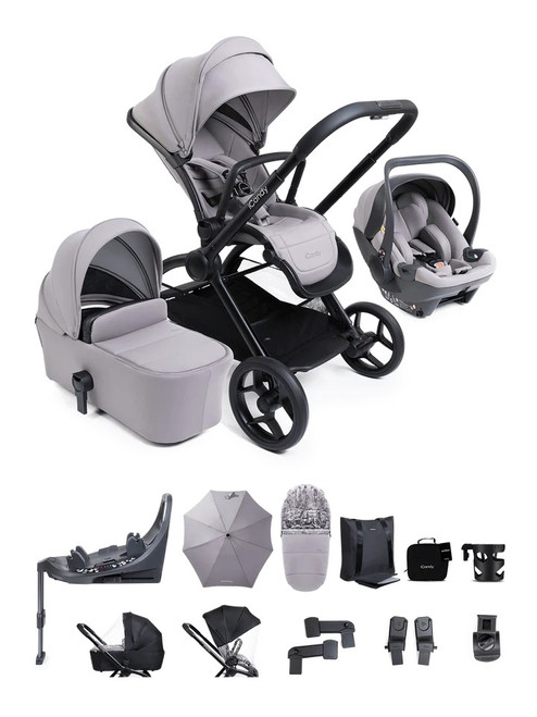 ICANDY CORE 2 - PUSHCHAIR & CARRYCOT COMPLETE 360 CAR SEAT BUNDLE - STORM GREY