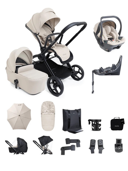 ICANDY CORE 2 PUSHCHAIR & CARRYCOT COMPLETE 360 CAR SEAT BUNDLE - SANDSTONE