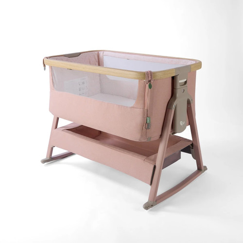TUTTI BAMBINI COZEE AIR 2 BEDSIDE CRIB - DRIFTED OAK/ BLUSH