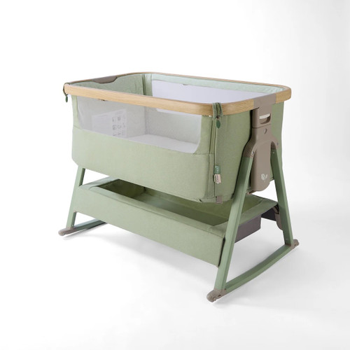 TUTTI BAMBINI COZEE AIR 2 BEDSIDE CRIB - DRIFTED OAK/ EUCALYPTUS