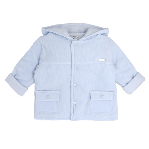 BLUES BABY - NEEDLECORD HOODED JACKET - BB0637 - BLUE