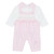 AMORE GIRLS SMOCKED DUNGAREE SET - PINK