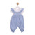 MINTINI TOP & DUNGAREES - WHITE/BLUE MB7048