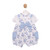 MINTINI - TOP & ROMPER DUNGAREE - WHITE/BLUE MB7139