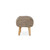 CUDDLE CO - ETTA FOOT STOOL - FAUX FUR - MINK