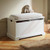 CUDDLE CO BEAUMONT STORAGE BOX & CUSHION - WHITE