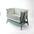 TUTTI BAMBINI COZEE AIR 2 BEDSIDE CRIB - WHITEWASH/ KELP
