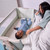 TUTTI BAMBINI COZEE AIR 2 BEDSIDE CRIB - WHITEWASH/ KELP