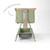 TUTTI BAMBINI COZEE AIR 2 BEDSIDE CRIB - DRIFTED OAK/ EUCALYPTUS
