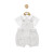 MINTINI - TOP & BLOOMER DUNGAREE - MB5772 - WHITE/GREY