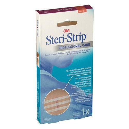 3 m steri strip suturas adhesivas 102 mm x 6 mm 10 unidades