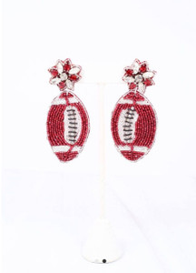 Football Earring Embellished Football Earring Embellished