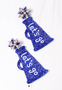 Let's Go megaphone earrings - beaded