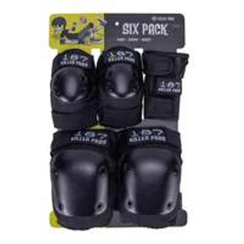 187 Killer Pads Adult Six Pack, Black