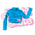 Knight Skate Cropped Zippered Long Sleeve Athletic Top Barbie Movie Inspired Logo