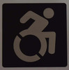 SIGNS ACCESSIBLE SYMBOL Sign -Tactile Signs BLACK