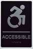 ACCESSIBLE Sign -Tactile Signs BLACK (ALUMINUM