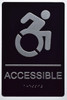 SIGNS ACCESSIBLE Sign -Tactile Signs BLACK (ALUMINUM