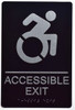 ACCESSIBLE EXIT Sign -Tactile Signs Tactile