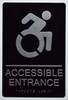 SIGNS Accessible Entrance Directional Sign -Tactile Signs
