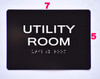 HOTEL DIRECTIONAL SIGN BLACK FLOOR NUMBER -TACTILE GRAPHICS GRADE