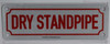 DRY STANDPIPE SIGN (WHITE, ALUMINUM SIGNS