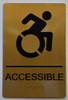 ACCESSIBLE Sign -Tactile Signs ADA-GOLD 6X9-