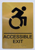 HOTEL DIRECTIONAL SIGN ACCESSIBLE EXIT