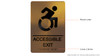 ACCESSIBLE EXIT Sign - Gold,