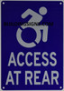 SIGNS ACCESS AT REAR SIGN-