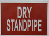 SIGNS DRY STANDPIPE SIGN (STICKER 7X10) (RED)-(ref062020)