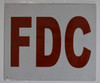 SIGNS FDC SIGN- WHITE BACKGROUND