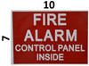 Fire Alarm Control Panel Inside Sticker