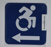 ADA ACCESSIBLE Symbol Left Arrow Sign