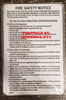 Hpd DOOR Fire Safety Notice -FIRE PROOF BUILDING